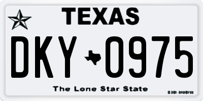 TX license plate DKY0975
