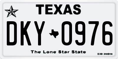 TX license plate DKY0976