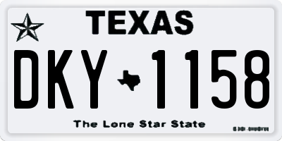 TX license plate DKY1158