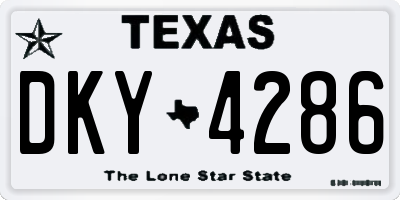TX license plate DKY4286