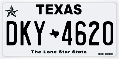 TX license plate DKY4620