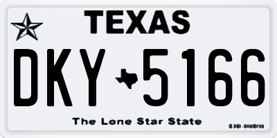 TX license plate DKY5166