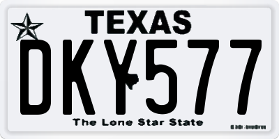 TX license plate DKY577