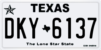 TX license plate DKY6137
