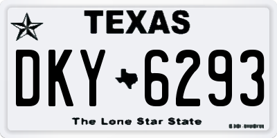 TX license plate DKY6293
