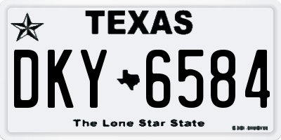 TX license plate DKY6584