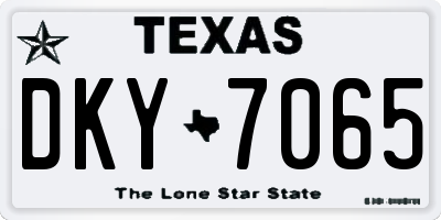 TX license plate DKY7065