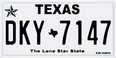 TX license plate DKY7147