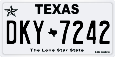 TX license plate DKY7242