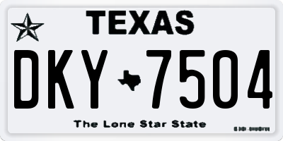 TX license plate DKY7504