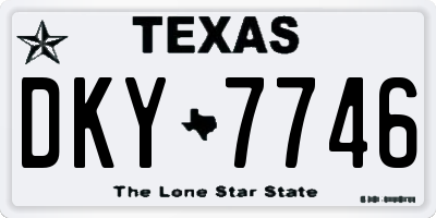 TX license plate DKY7746