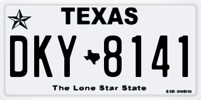 TX license plate DKY8141