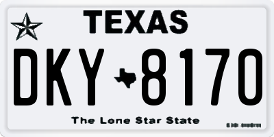 TX license plate DKY8170