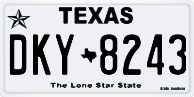TX license plate DKY8243