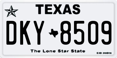 TX license plate DKY8509