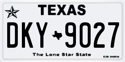TX license plate DKY9027