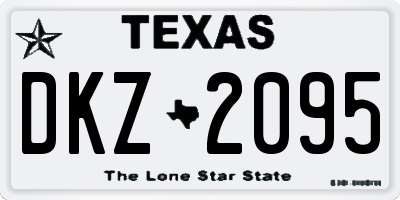 TX license plate DKZ2095
