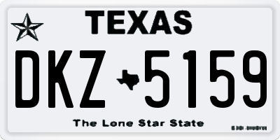 TX license plate DKZ5159
