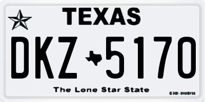 TX license plate DKZ5170
