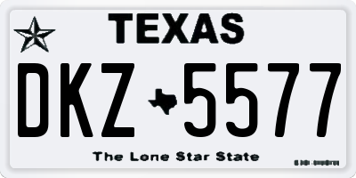 TX license plate DKZ5577