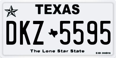 TX license plate DKZ5595