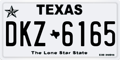 TX license plate DKZ6165