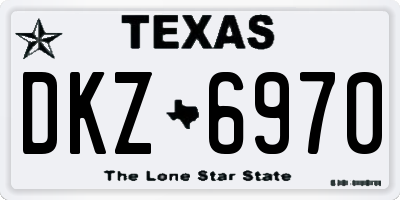 TX license plate DKZ6970