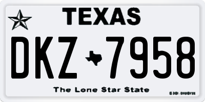 TX license plate DKZ7958