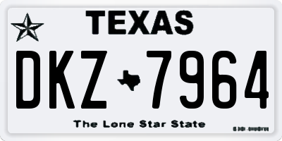 TX license plate DKZ7964