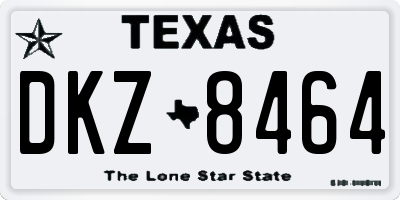TX license plate DKZ8464