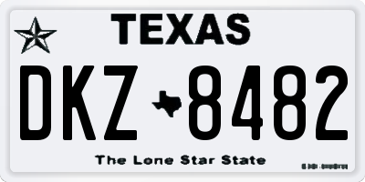 TX license plate DKZ8482