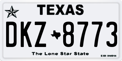 TX license plate DKZ8773