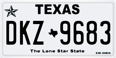 TX license plate DKZ9683