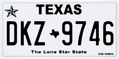 TX license plate DKZ9746