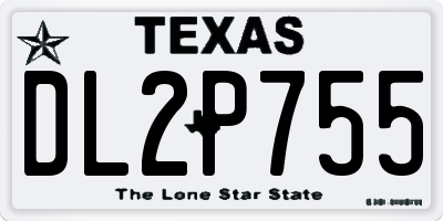 TX license plate DL2P755