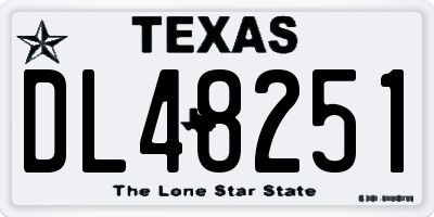 TX license plate DL48251