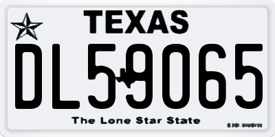 TX license plate DL59065