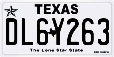 TX license plate DL6Y263