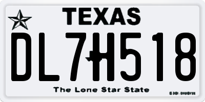 TX license plate DL7H518