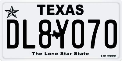 TX license plate DL8Y070