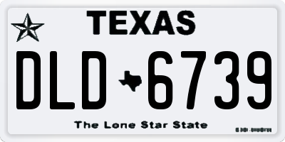 TX license plate DLD6739