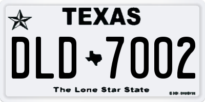 TX license plate DLD7002