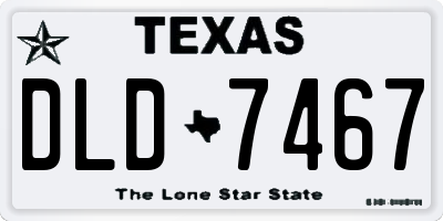 TX license plate DLD7467