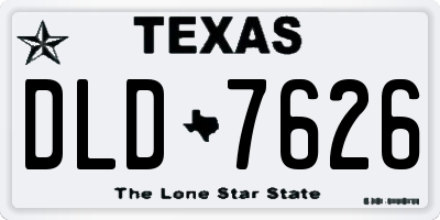 TX license plate DLD7626
