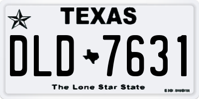 TX license plate DLD7631