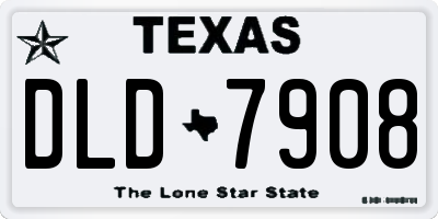 TX license plate DLD7908