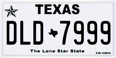 TX license plate DLD7999