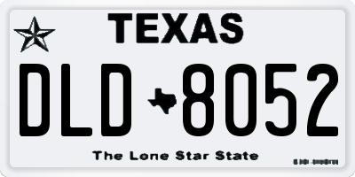 TX license plate DLD8052