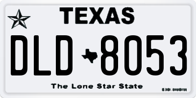 TX license plate DLD8053