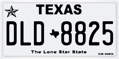 TX license plate DLD8825